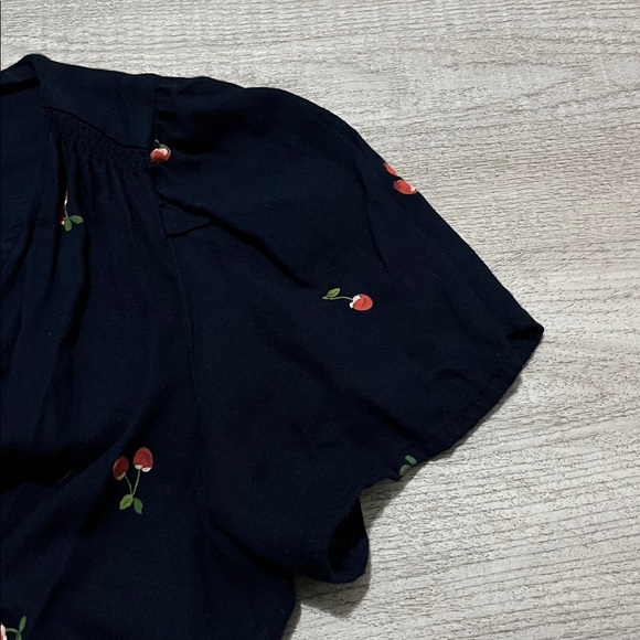 Old Navy Dark Blue Cherry Blouse - Picture 6 of 10